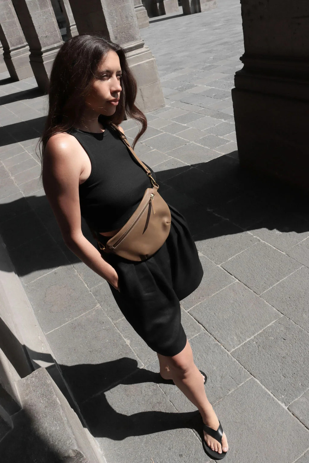 Sling Bag, Latte | Abby Alley