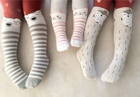 The cutest toddler animal socks! 
🧦🐱🐻‍❄️

The longer ones fit my 3 1/2 year old twins and the shorter ones are for my  1  1/2 year old toddler. These are super soft and cozy and they wash very well! Great quality for the price. 

Amazon finds • toddler knee high socks • toddler kids winter spring essentials 

#LTKsalealert #LTKkids #LTKfamily