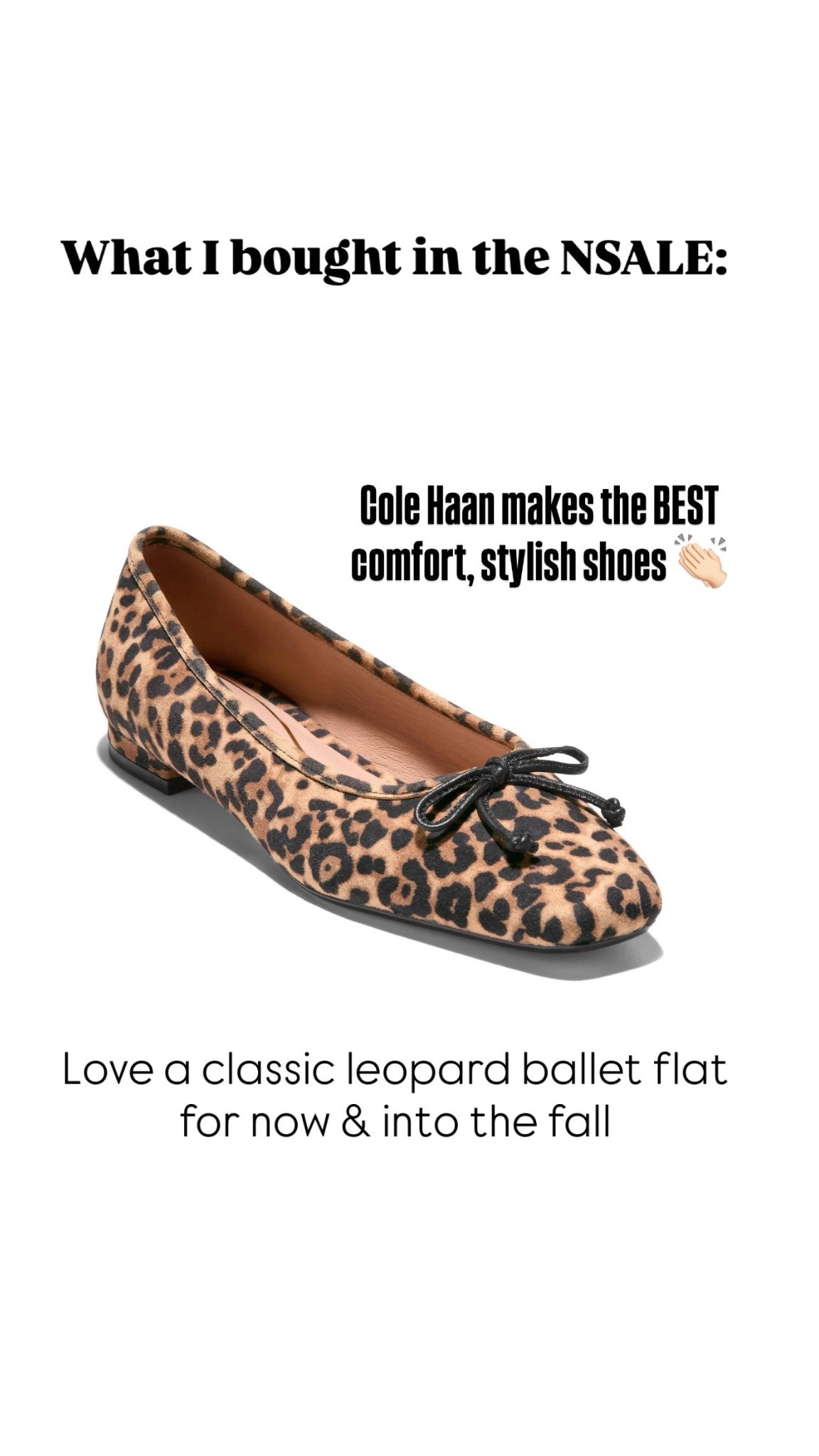 These classic and on trend ballet flats are the perfect mix of comfort and style!
They also come in a gorgeous chocolate brown suede if you prefer a solid color . I bought my true size.

#LTKShoeCrush #LTKOver40 #LTKSaleAlert