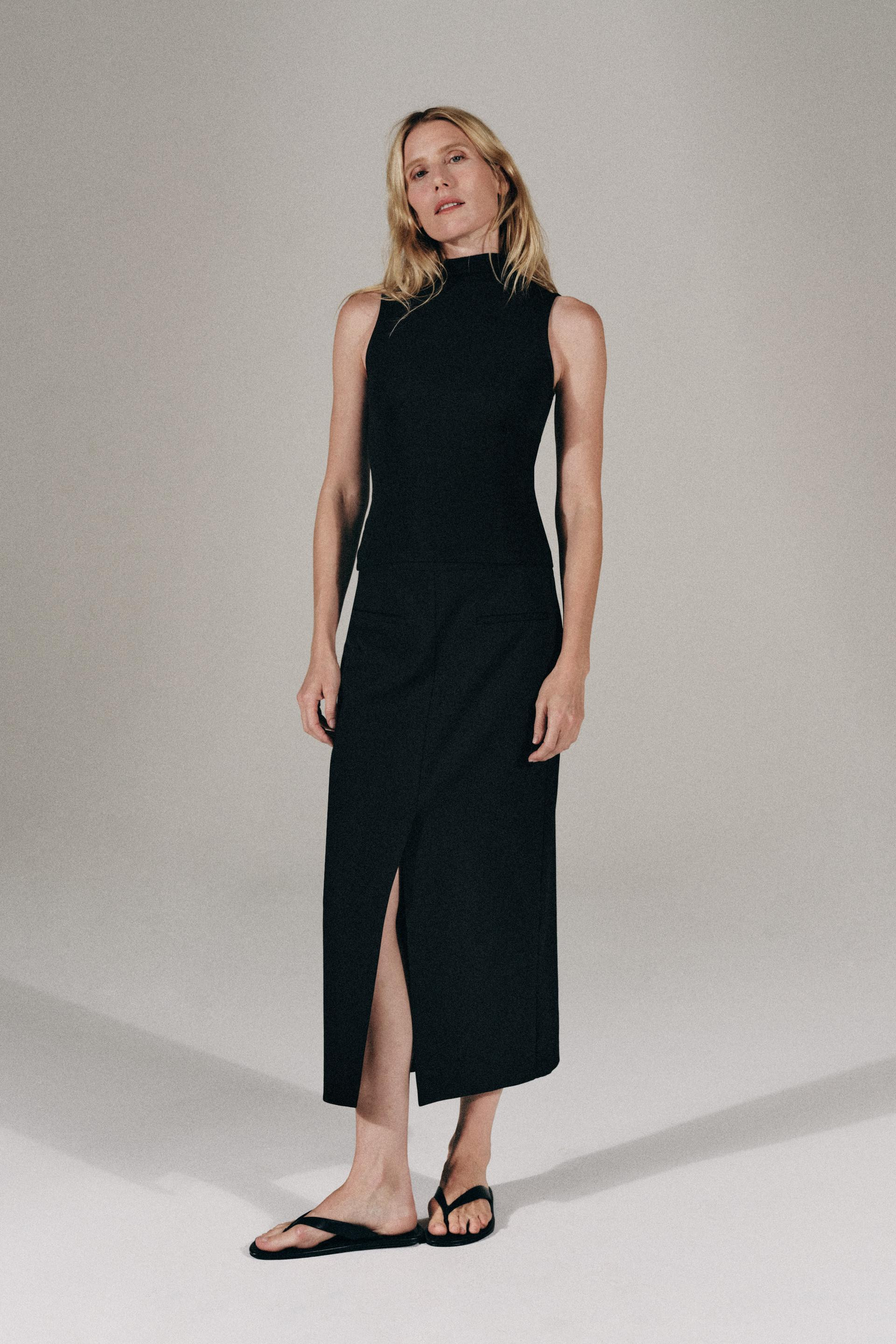 Zara - Cotton Modal Top - Women - Black - Women | Zara US
