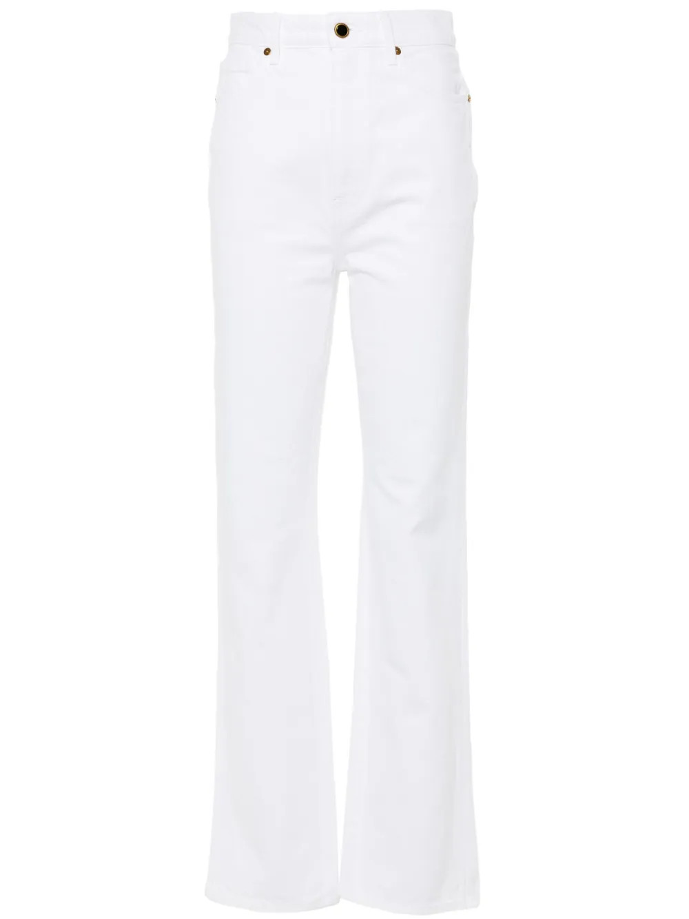 KHAITE Danielle straight-leg Jeans | White | FARFETCH BR | Farfetch (BR)