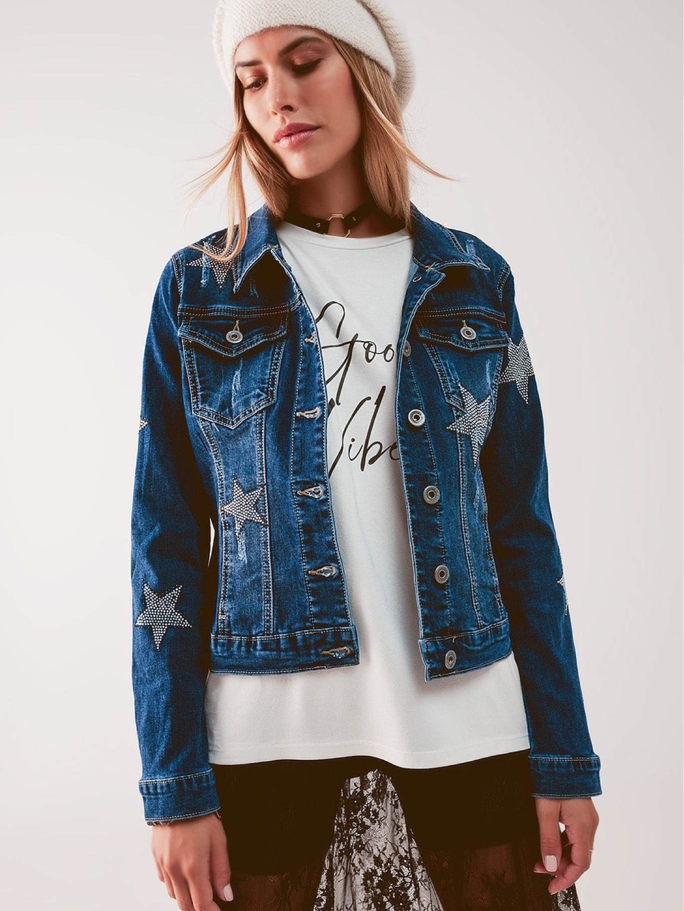 This is the Starry Night Jacket from HF Mercantile - a favorite that always sells out fast! There are many dupes out there, but none I like as much as the original! https://hfmercantile.com/products/starry-night-embellished-denim-jacket

#LTKFindsUnder100 #LTKSeasonal
