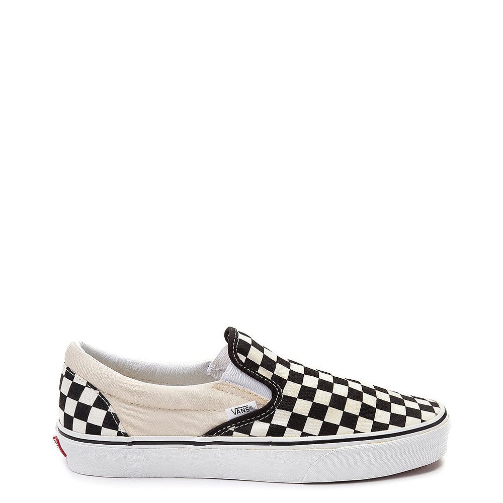 Vans Slip On Checkerboard Skate Shoe - Black / White | Journeys