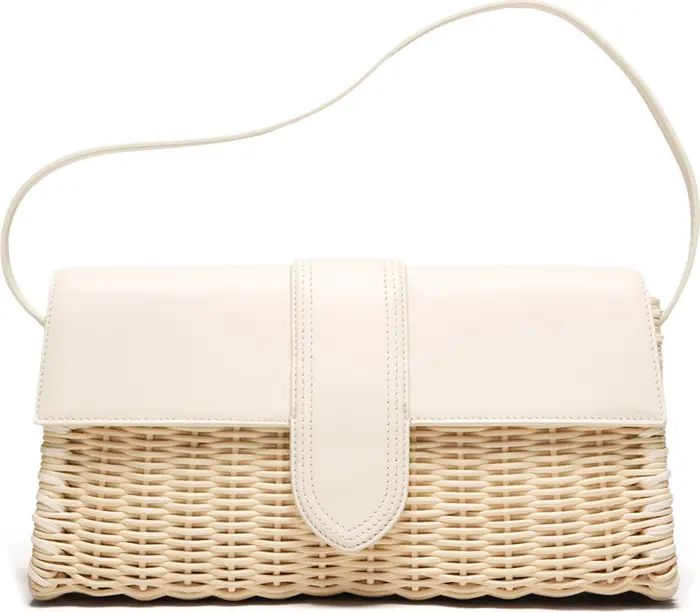 Long Le Bambino Woven Wicker Shoulder Bag | Nordstrom