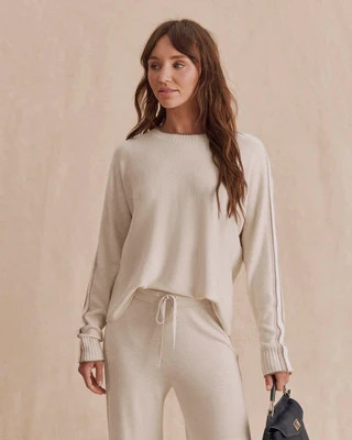 Splendid - Georgie Sporty Sweater - Black/Wheat Heather | Splendid