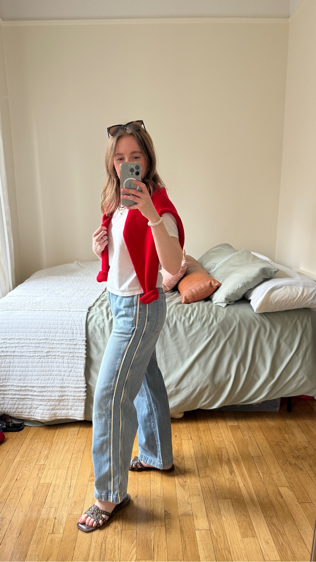 Stripe track pant jeans from Madewell on sale. Wearing xs petite I’m 5ft 2 117 lbs

#LTKSaleAlert #LTKPetite