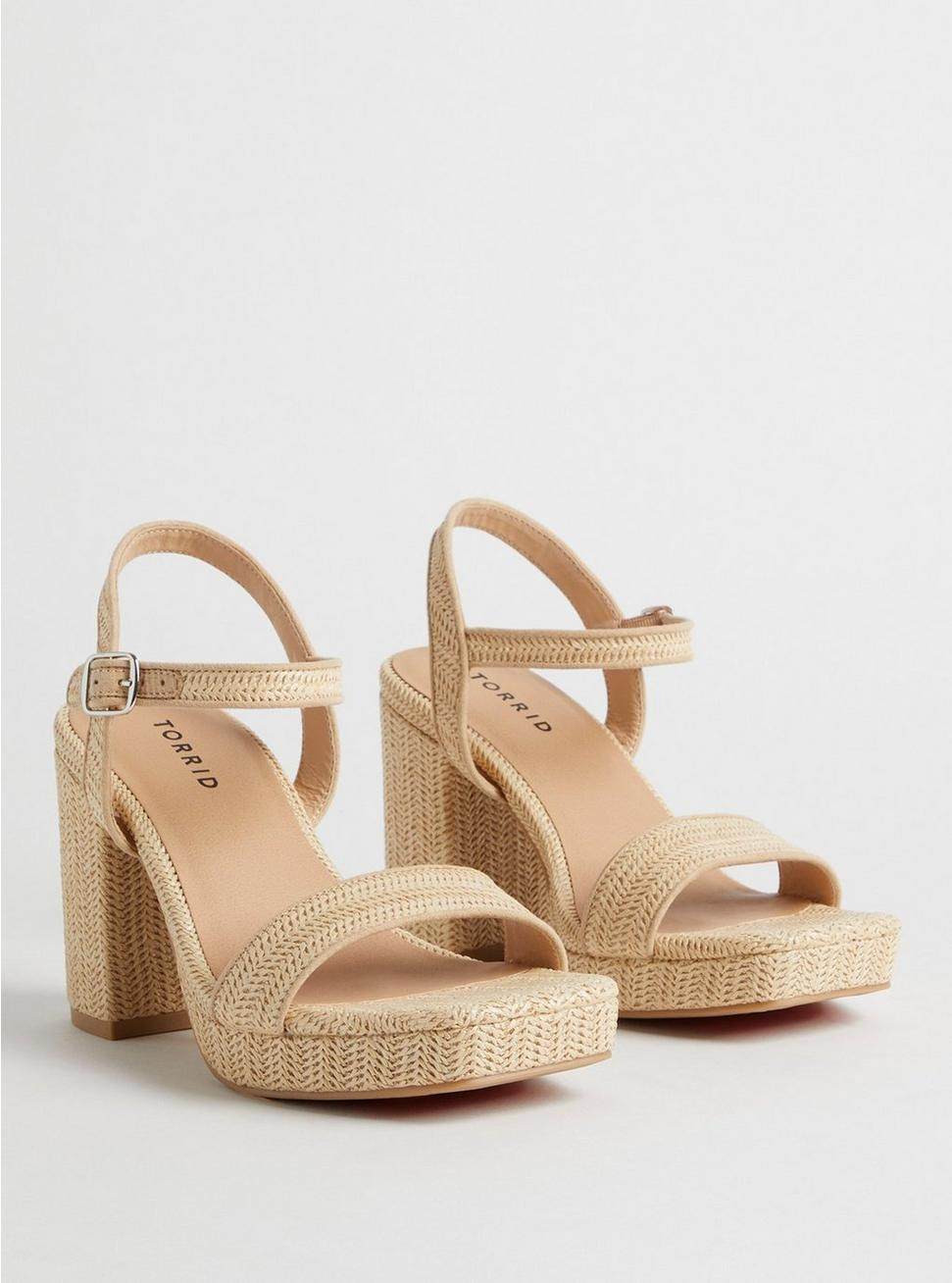 Raffia Platform Heel Sandal (WW) | Torrid (US & Canada)