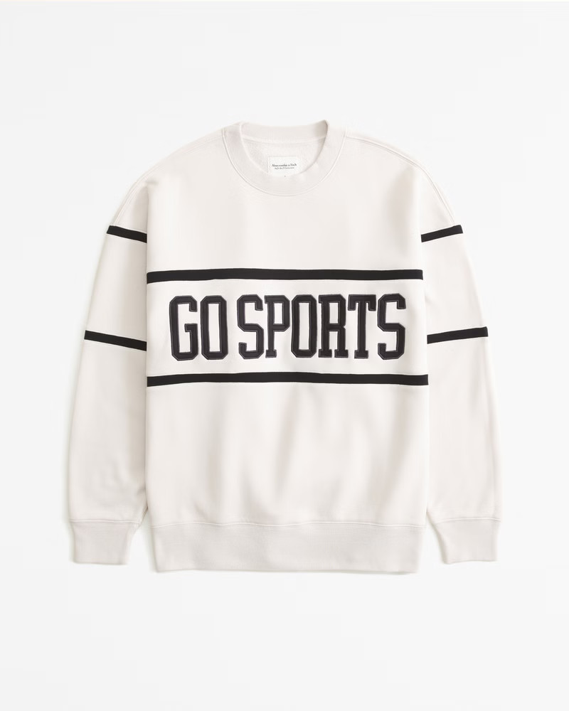 Abercrombie & Fitch Women's Go Sports Vintage Sunday Crew in Feather Gray - Size S | Abercrombie & Fitch (US)