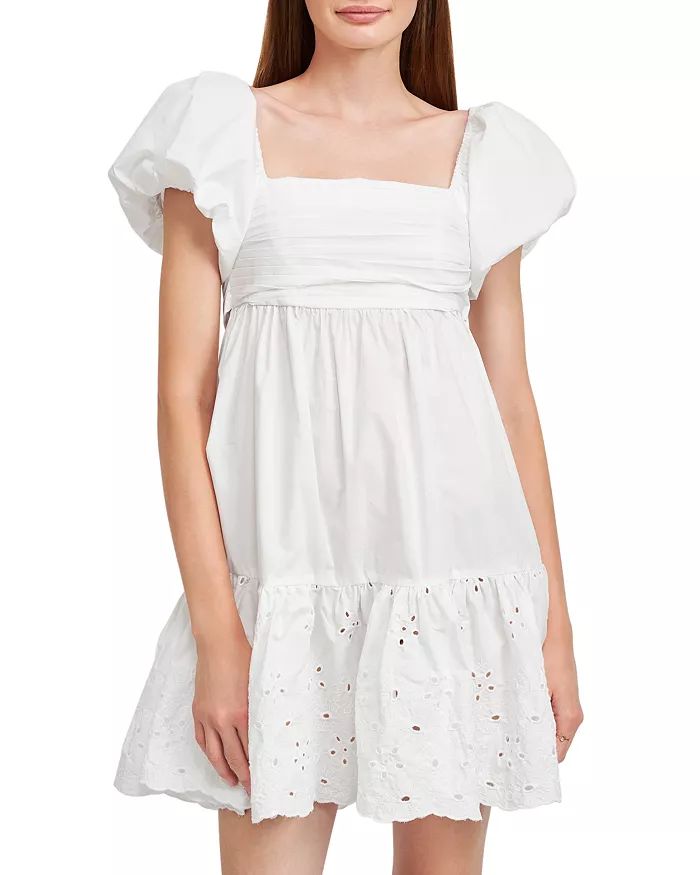 Cotton Puff Sleeve Mini Dress | Bloomingdale's (US)
