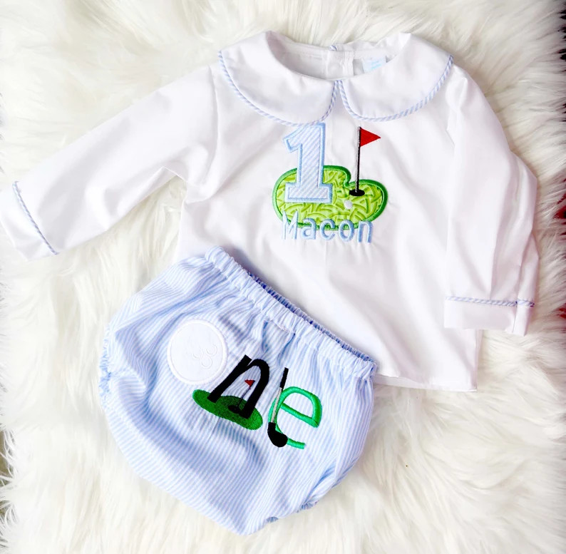 Boys First Birthday Outfit, Hole in One First Birthday, Baby Golf Outfit, Hole in One Birthday, B... | Etsy (US)