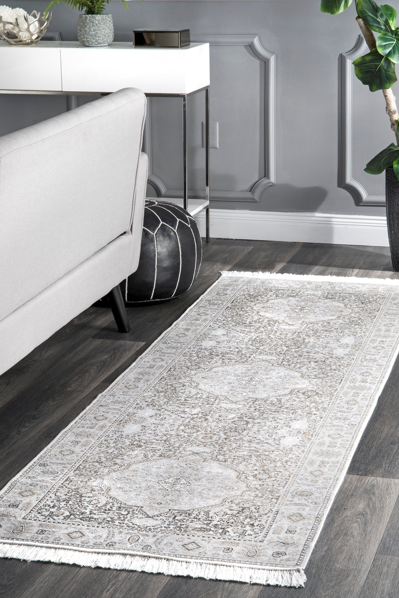 nuLOOM Vintage Medallion Amerie Fringe Rug Area Rug or Runner | Walmart (US)