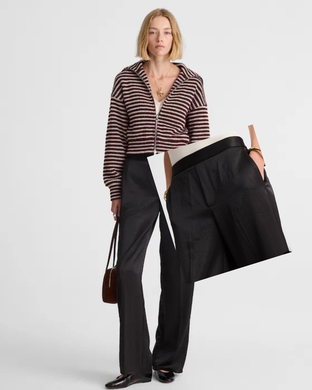 These satin pants are 💯 and will be go to this holiday season and after! Pic does not do them justice! Trust! 40% off! Madewell 

#LTKCyberWeek #LTKSaleAlert #LTKHoliday