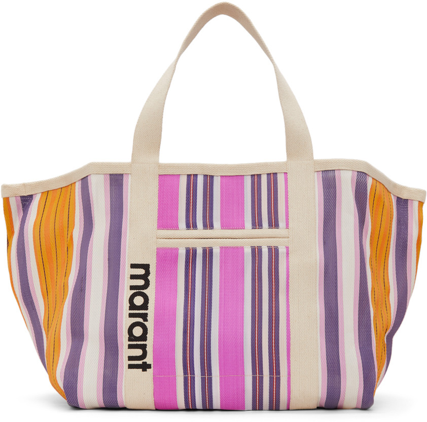 White & Purple Warden Tote | SSENSE