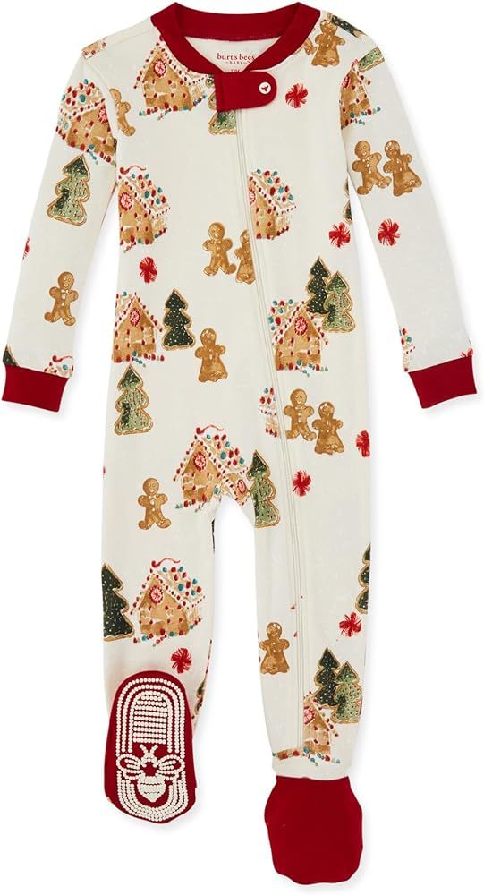 Burt's Bees Baby baby-girls Sleeper Pajamas, Zip Front Non-slip Footed Sleeper Pjs, 100% Organic ... | Amazon (US)