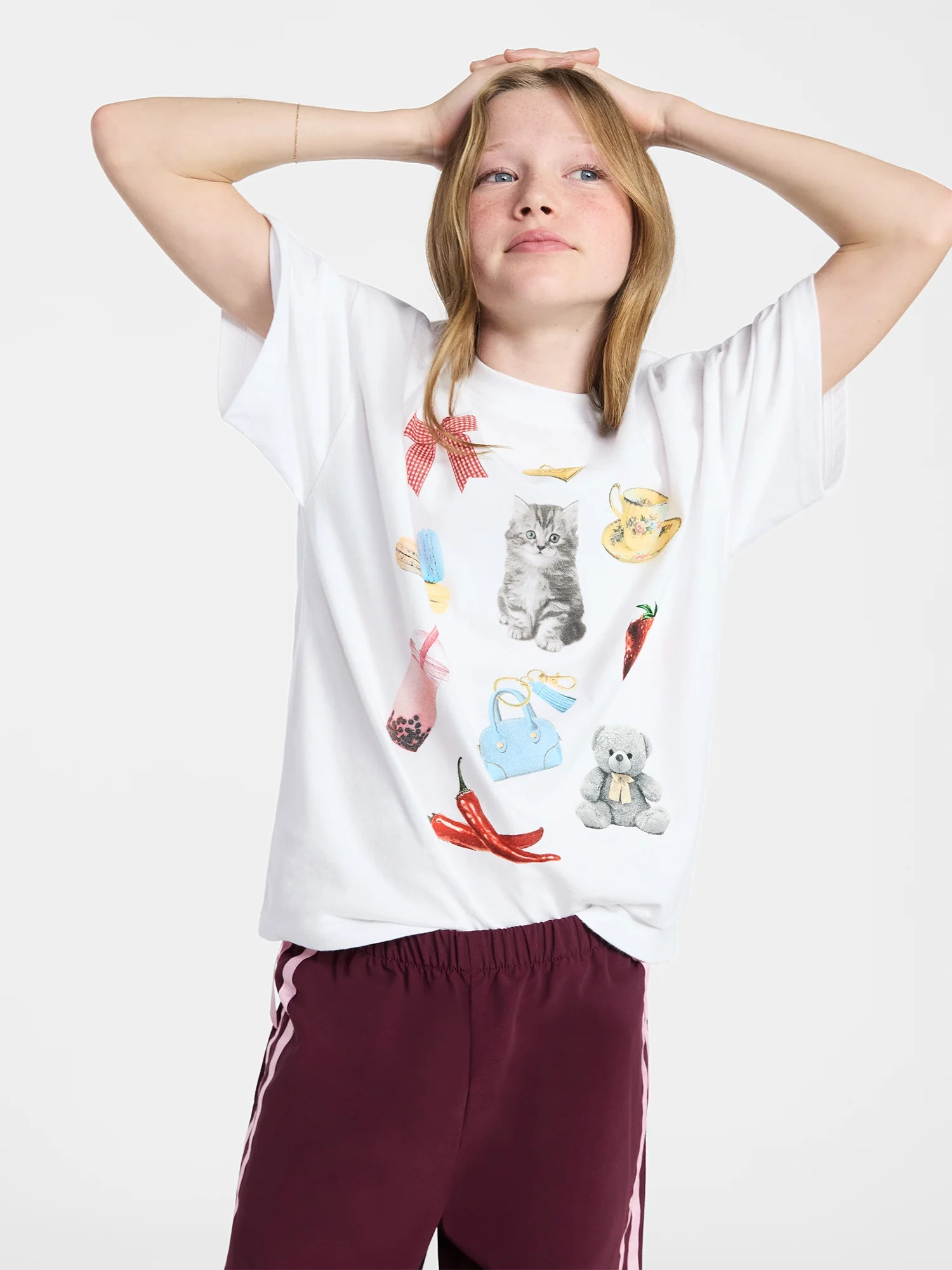 Weekend Academy Girls Graphic Tee with Short Sleeves, Sizes 4-18 | Walmart (US)