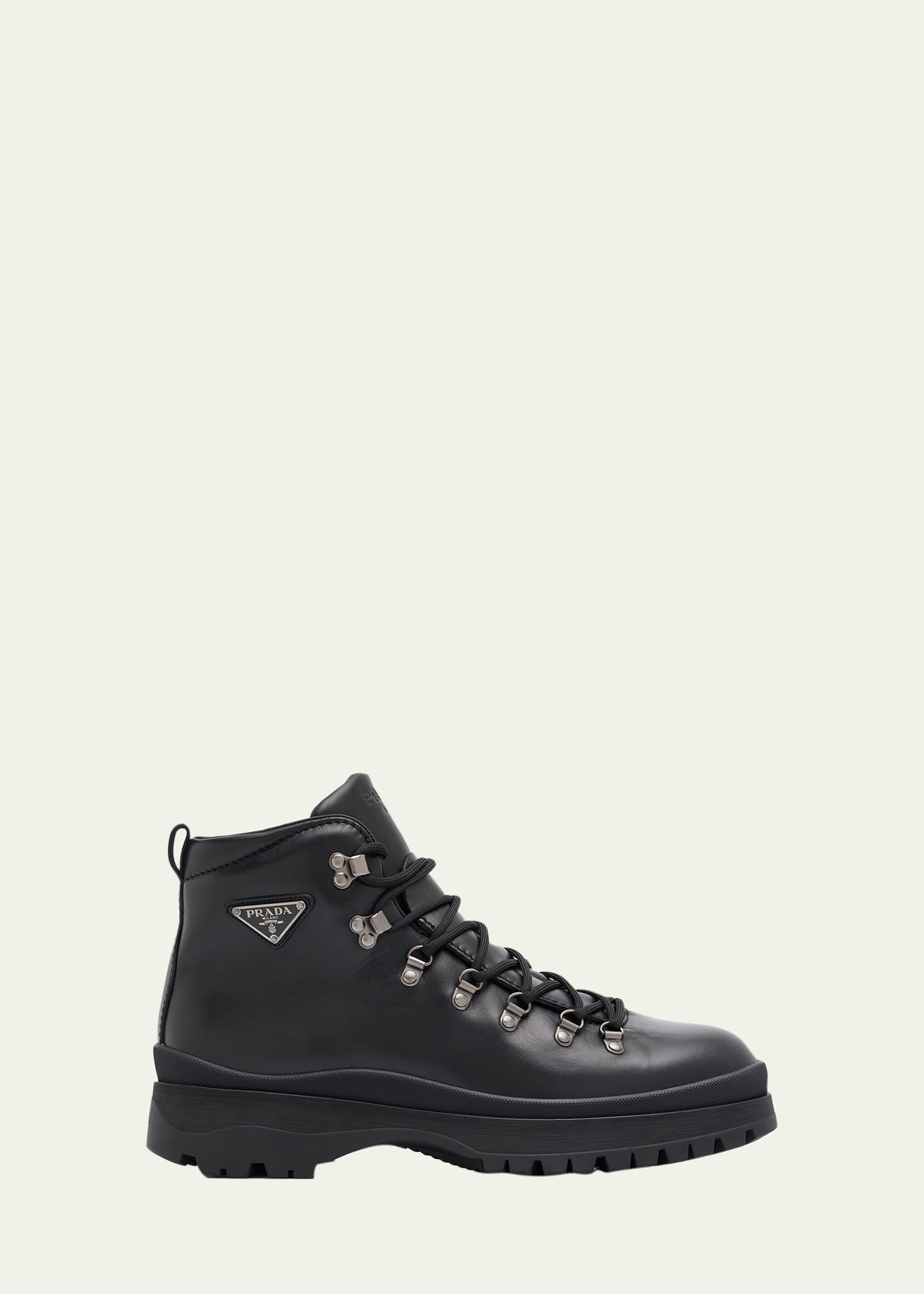 Prada Men's Brixxen Leather Lace-Up Boots | Bergdorf Goodman