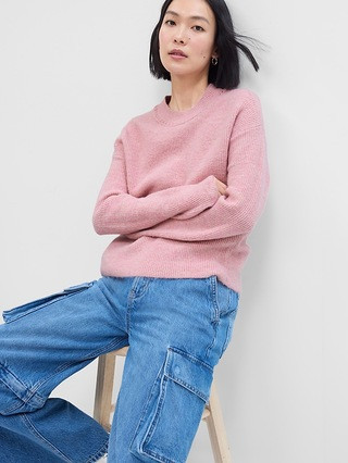 Relaxed Forever Cozy Ribbed Crewneck Sweater | Gap Factory