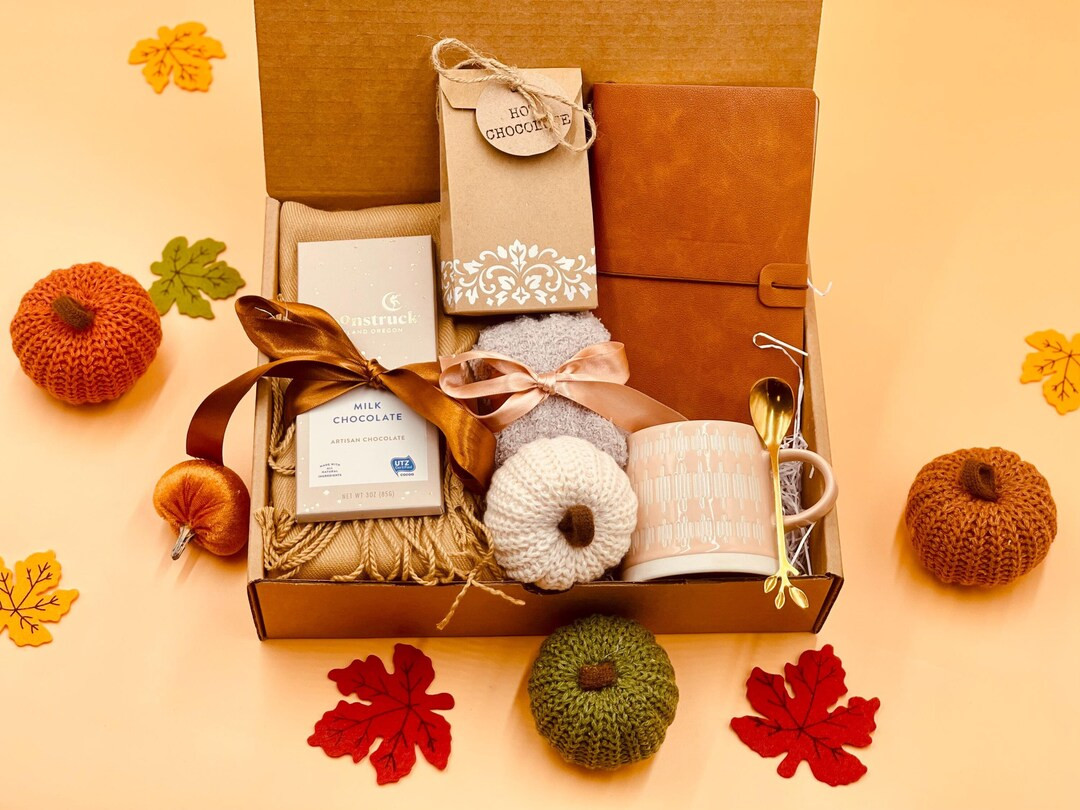 Hygge Fall Gift Box, Boo Basket, Spooky Season Gift, Christmas Gift Box, Cozy Fall Gift Set, Harv... | Etsy (US)