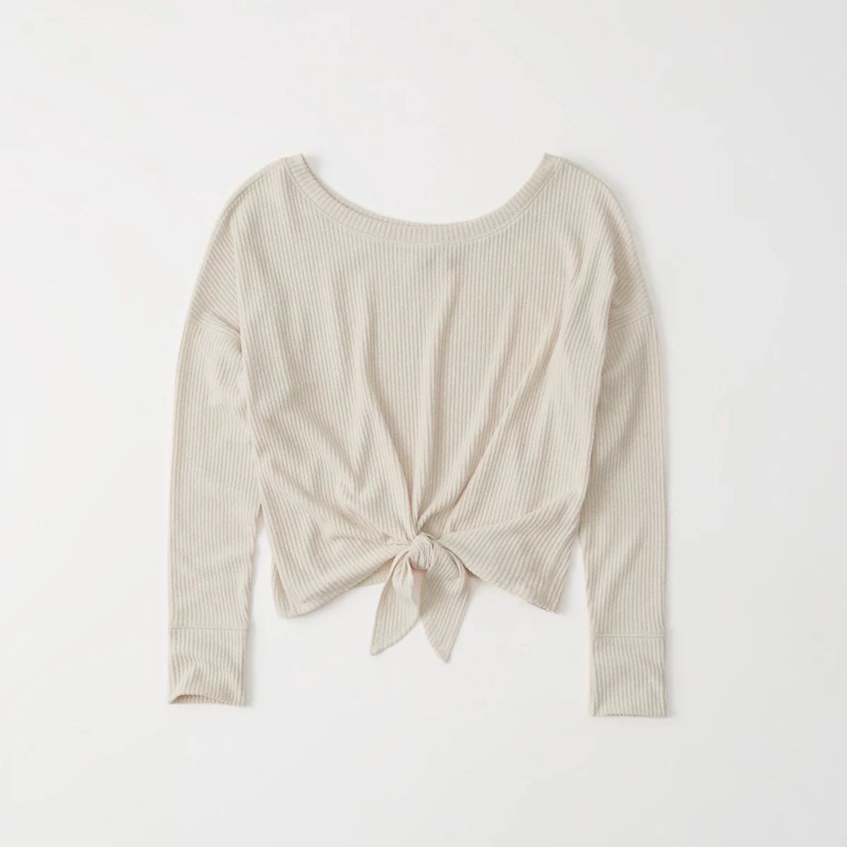 Cozy Tie-Front Top | Abercrombie & Fitch US & UK