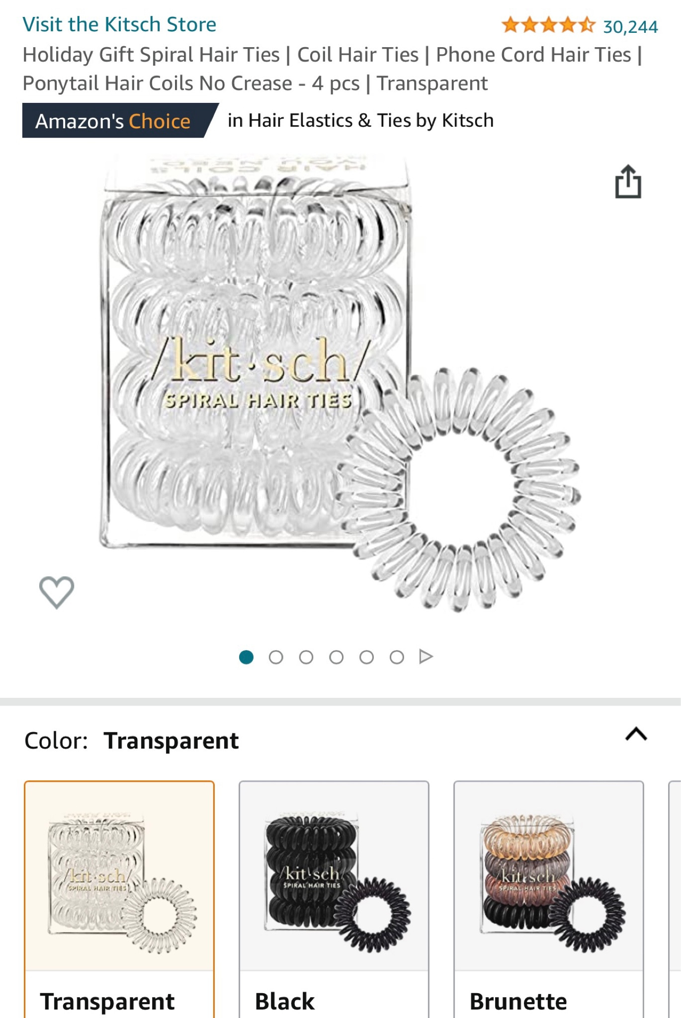 My favorite clear hair ties! Comes in other colors too. Great for gifting & stocking stuffers

#LTKbeauty #LTKstyletip #LTKGiftGuide