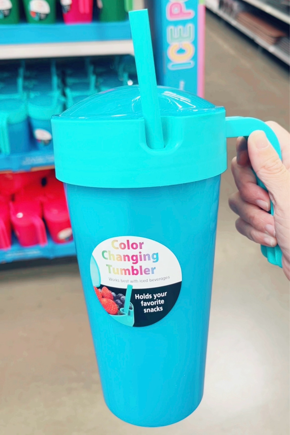 😍 New Mainstays Color Changing 
Snack Tumbler is back at Walmart Y’all! The snack container on top has a lid, perfect to keep those bugs out if you’re using it outdoors! Only $4.47 in 3 different colors! 

#LTKSeasonal #LTKhome #LTKfamily