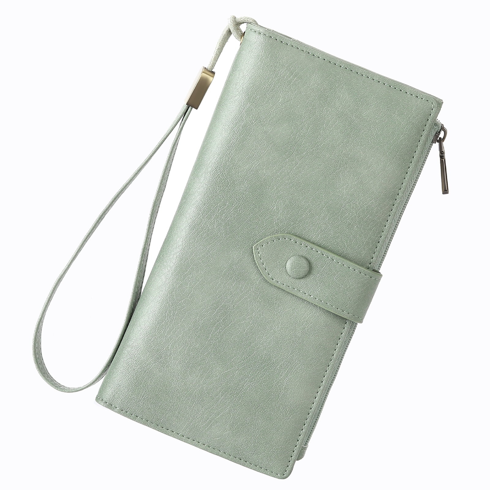 SENDEFN Women Genuine Leather Wallet Large Capacity Bifold RFID Blocking Card Holder with Zipper ... | Walmart (US)