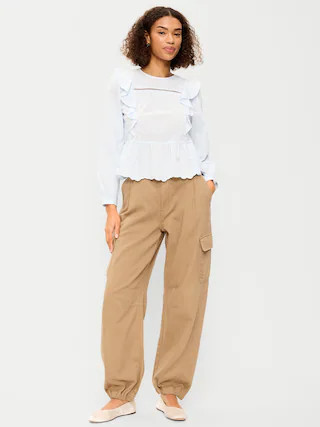 Twill Barrel Cargo Pants | Old Navy (US)