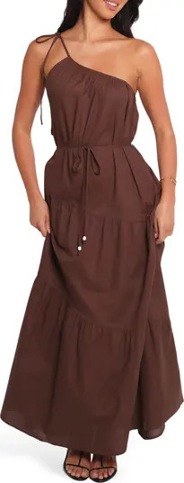 Petal & Pup Hilde One-Shoulder Cotton & Linen Maxi Dress | Nordstrom | Nordstrom