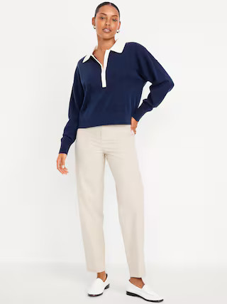 High-Waisted Pixie Straight Pants | Old Navy (US)