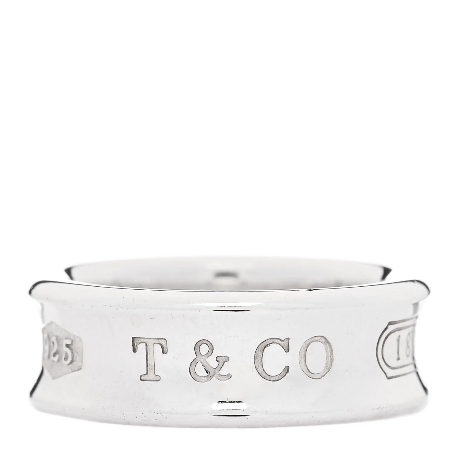 TIFFANY Sterling Silver 1837 Band Ring 51 5.75 | FASHIONPHILE (US)