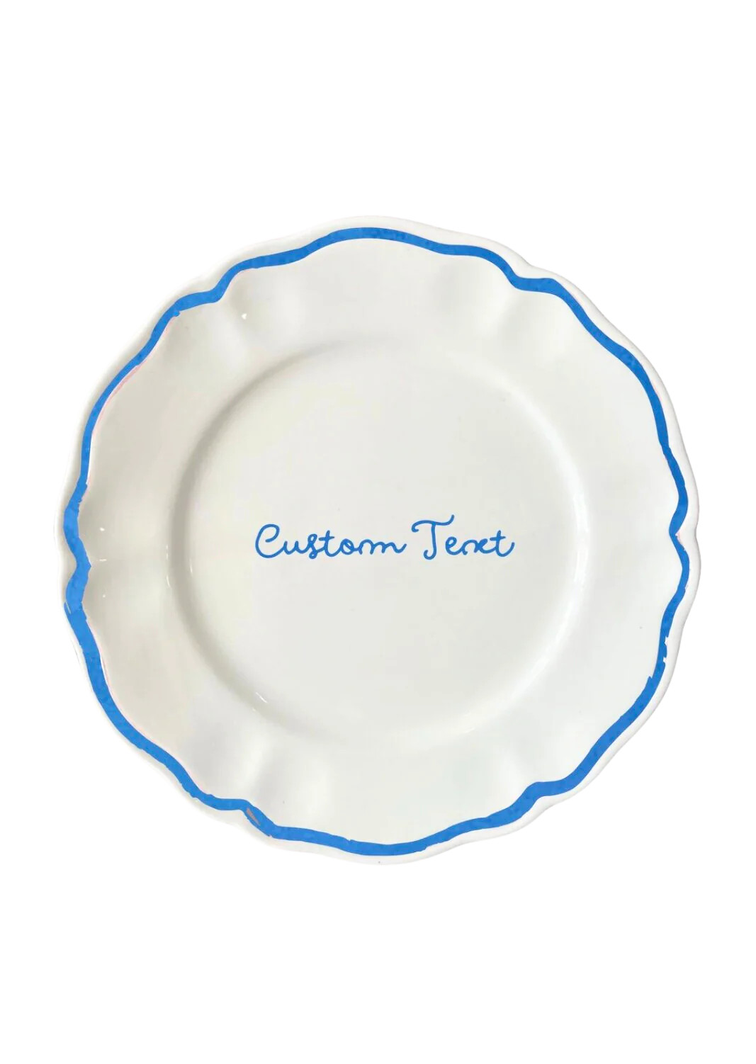 Personalized Quote Dinner Scalloped Plate, Set of 6 | Over The Moon