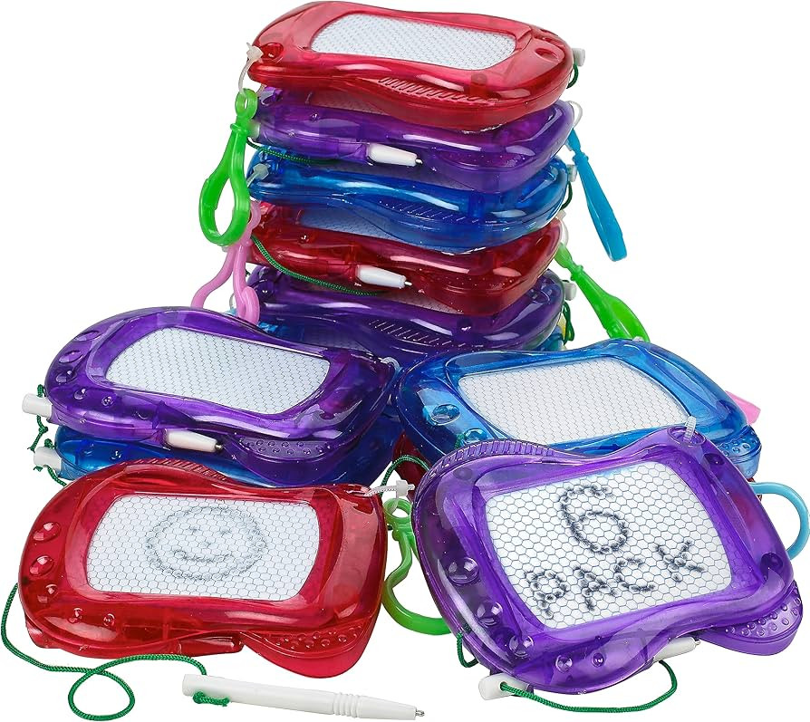 Bedwina Mini Magnetic Drawing Board for Kids - Pack of 6 Backpack Keychain Clip Drawing Boards, E... | Amazon (US)