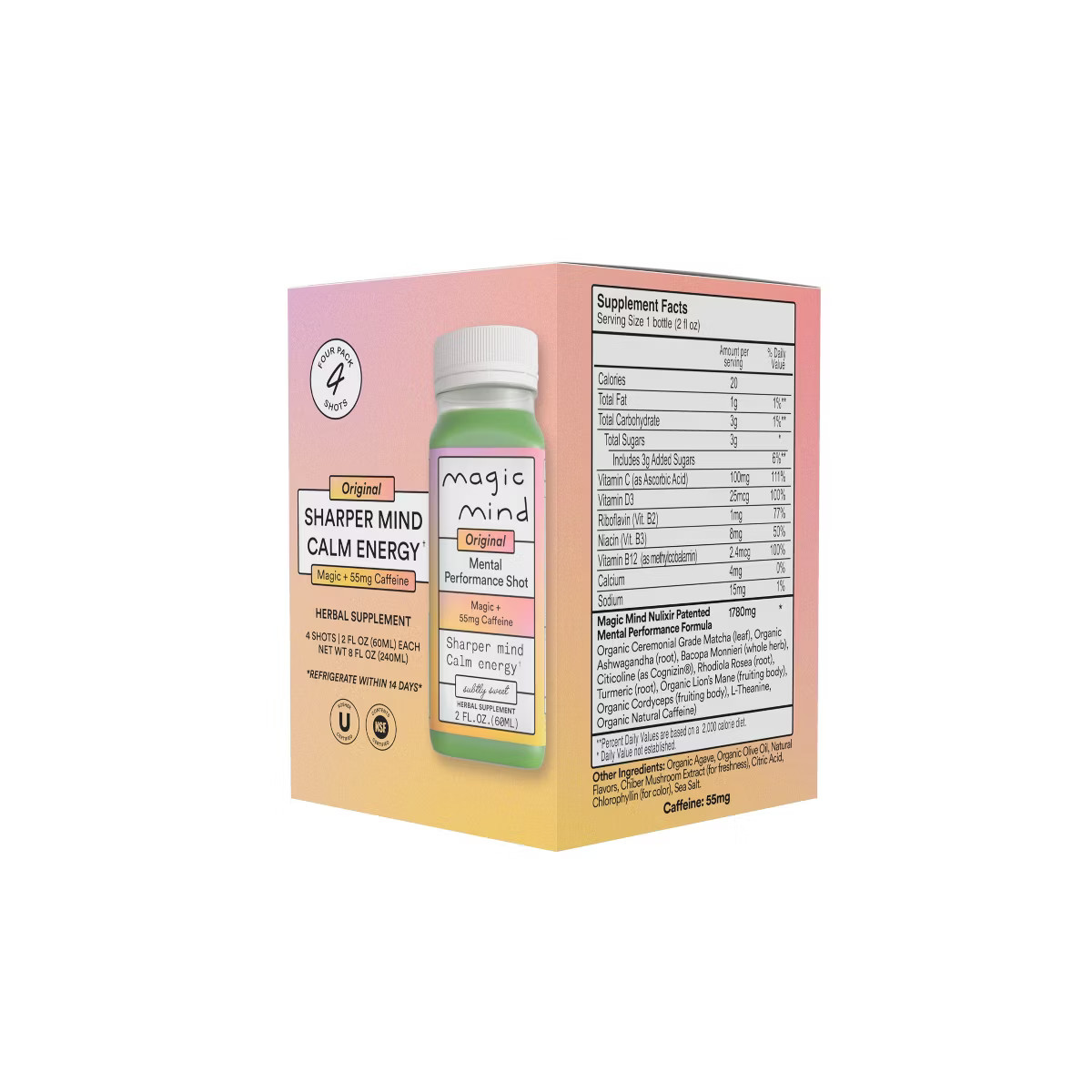 Magic Mind Mental Performance Shots - 4pk/ 8 fl oz | Target