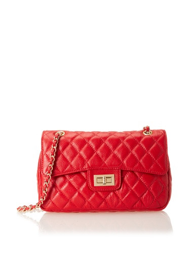 Zenith Large Quilted Shoulder Bag, Red | MY HABIT