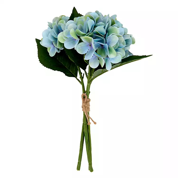 Realistic Blue Green Hydrangea Bundle, 14 in. | Kirklands