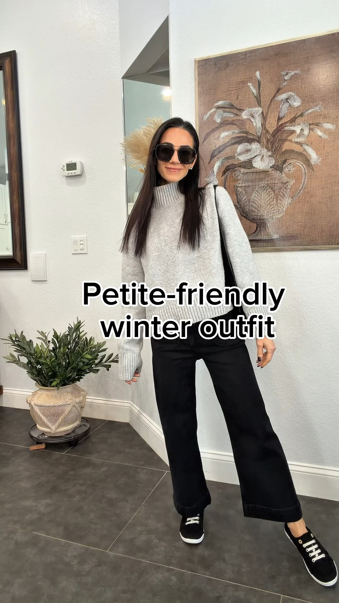 An easy winter outfit that actually works for petites.
I’m 5’0, ~100 lbs, 24” waist — these jeans need no hemming or tailoring and fit perfectly even without a belt.
Soft cotton-blend sweater, supportive slip-on sneakers, a slouchy suede tote, and my everyday jewelry staples.
Everything linked 🤍

#LTKPetite #LTKootd