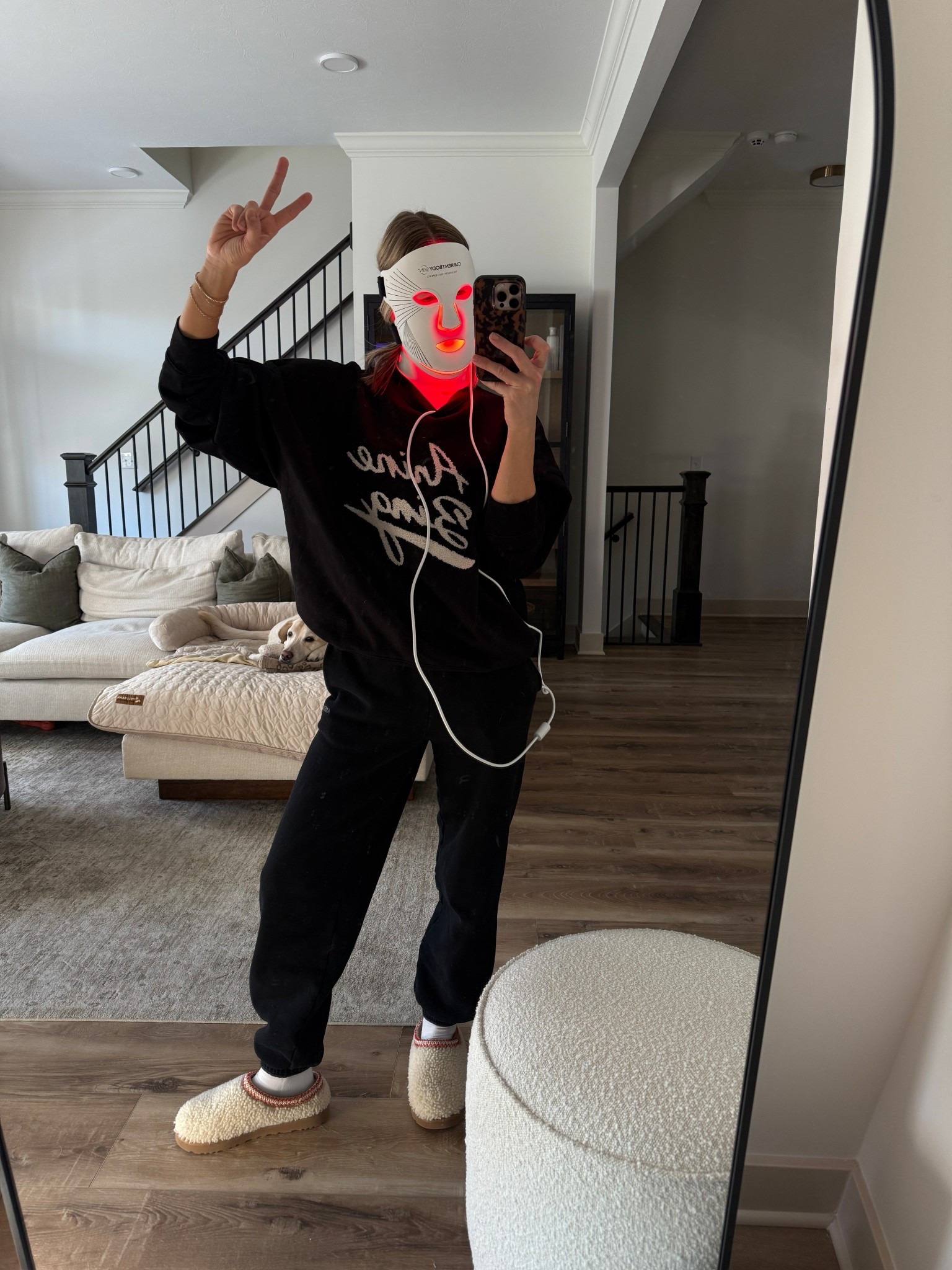 Wearing small sweatshirt, XS joggers, socks/slippers tts

Red Light Code: LINDSEY10

#LTKOver40 #LTKselfcare #LTKBeauty