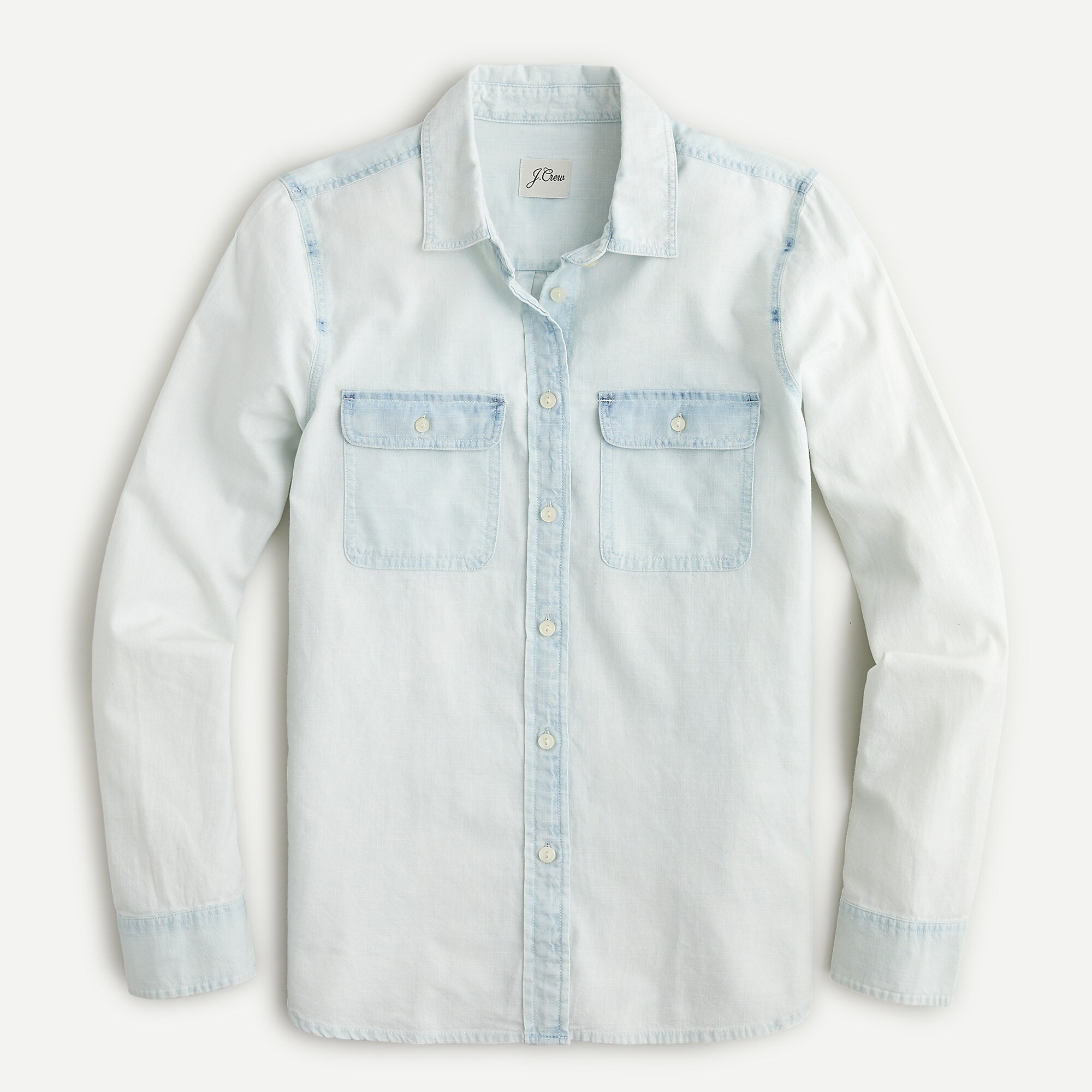 Everyday chambray shirt in bleached-out wash | J. Crew US