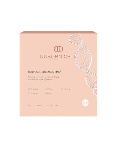 BLANC DUBU Nuborn Cell Hydrogel Collagen Mask | Hydrating Face Masks with Peptides & Hyaluronic Acid | Collagen Face Mask Overnight for Glass Skin | Face Masks Korean (4-Pack) | Amazon (US)