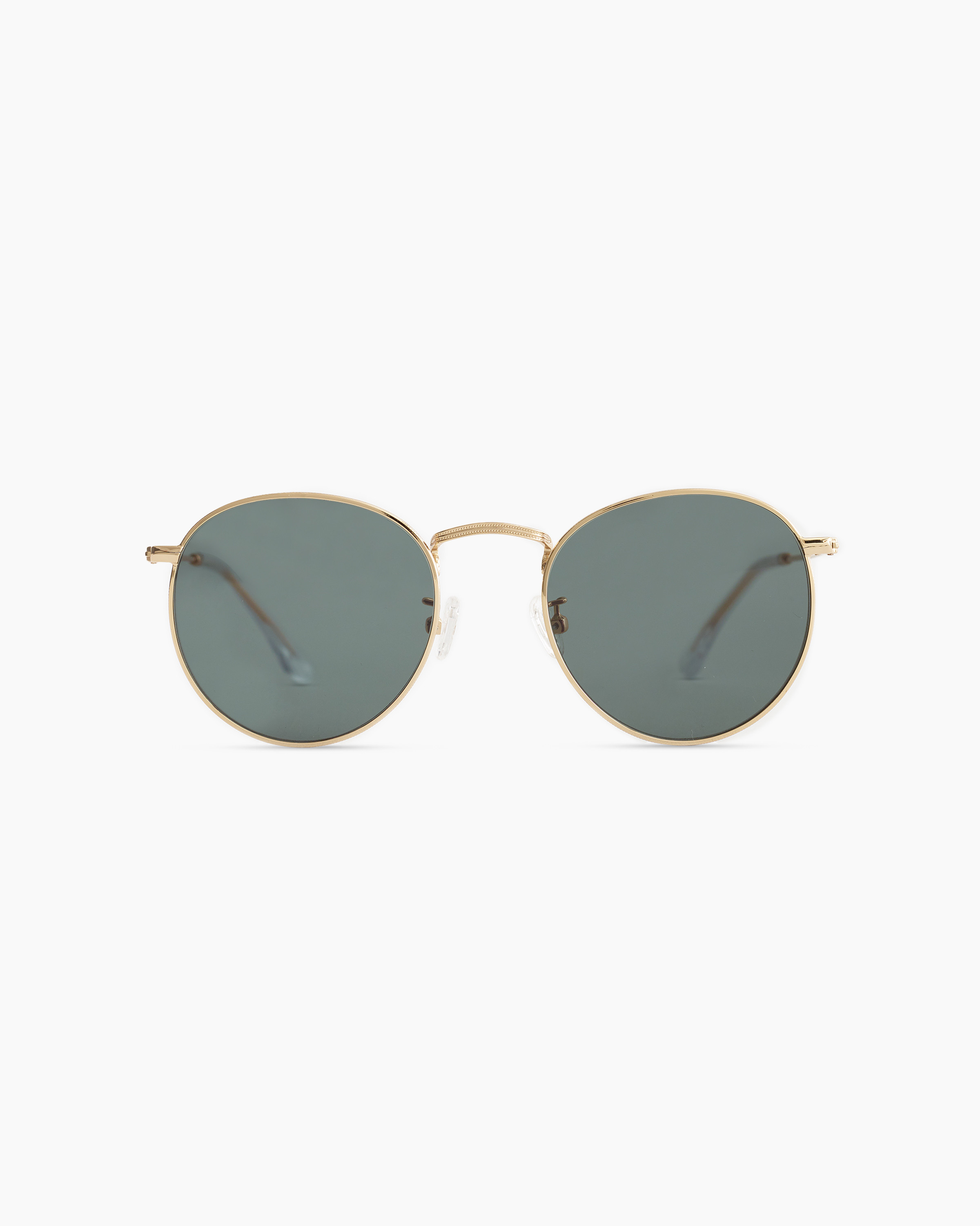 Hugo Polarized Stainless Steel Sunglasses in Gold with Green lens | Quince