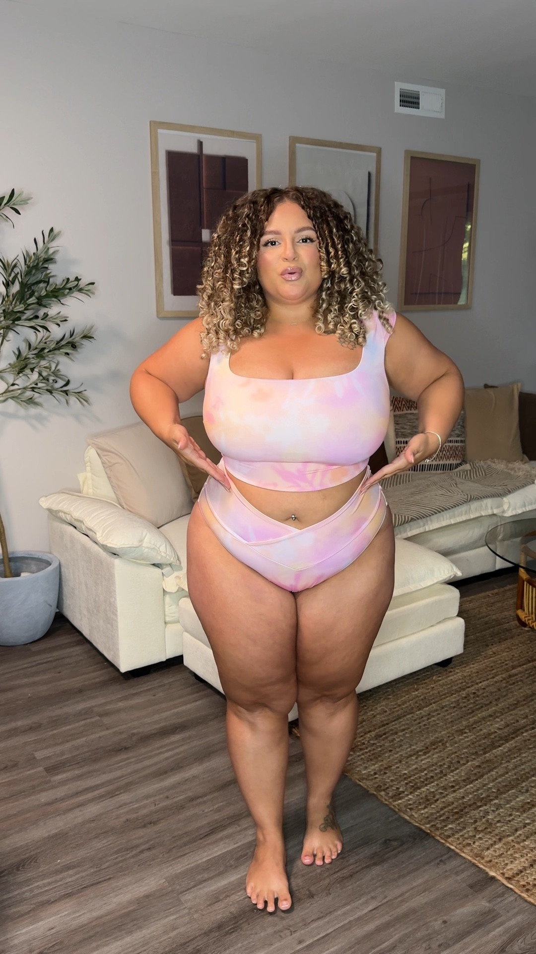 Pink suit wearing a 2x in top and 1x in bottom. 
Black suit I'm wearing 1x f-g cup size 
Cover up is 1x-3x definitely runs big. 

Swim plus size vacation 

#LTKSwim #LTKPlusSize #LTKSummerSales