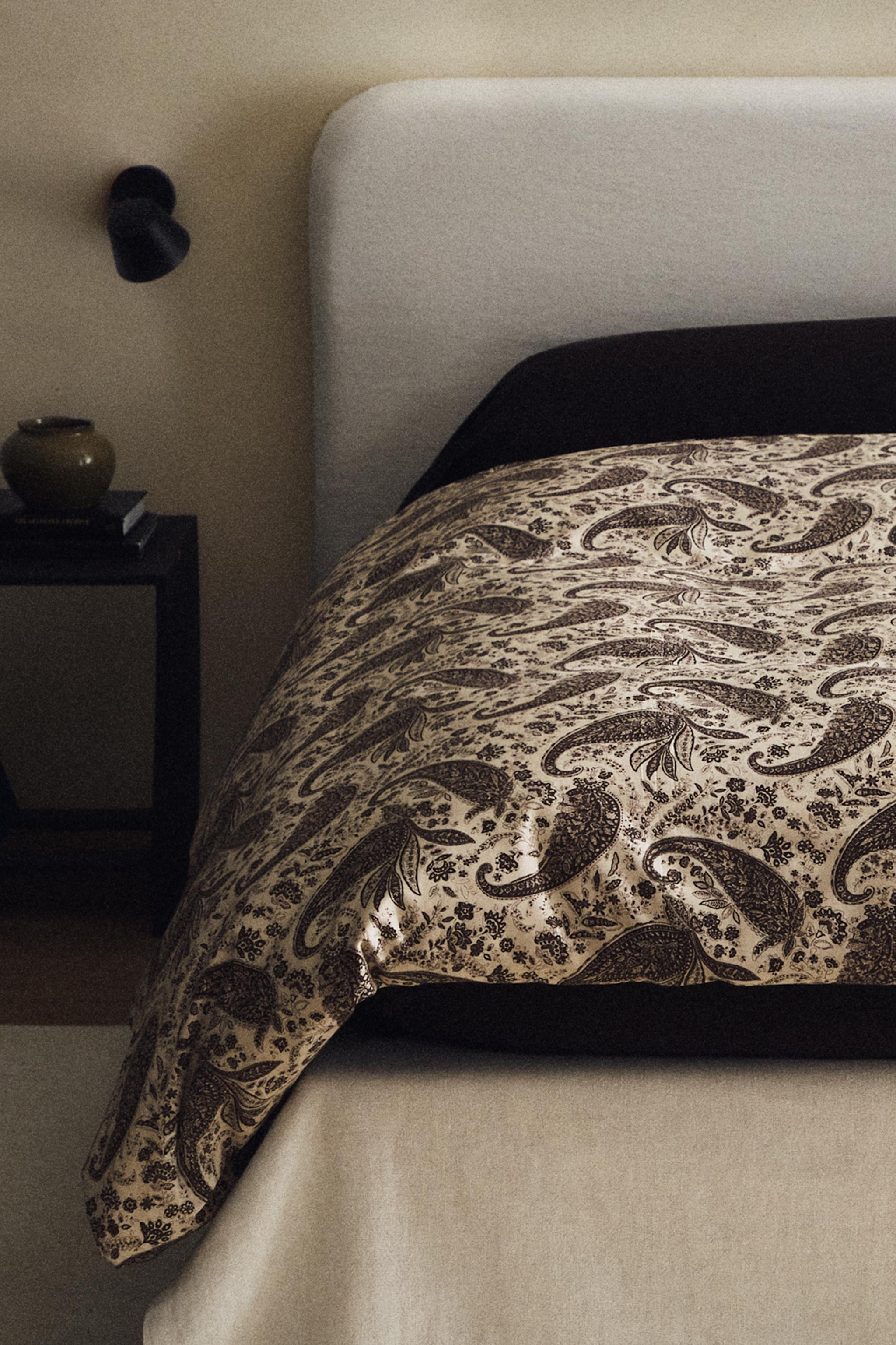 PAISLEY PRINT SATEEN DUVET COVER | Zara US