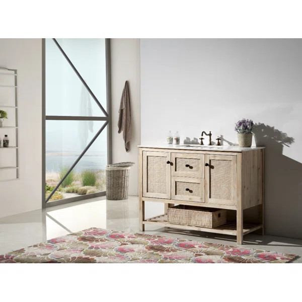 48'' Single Bathroom Vanity with Stone Top | Wayfair North America