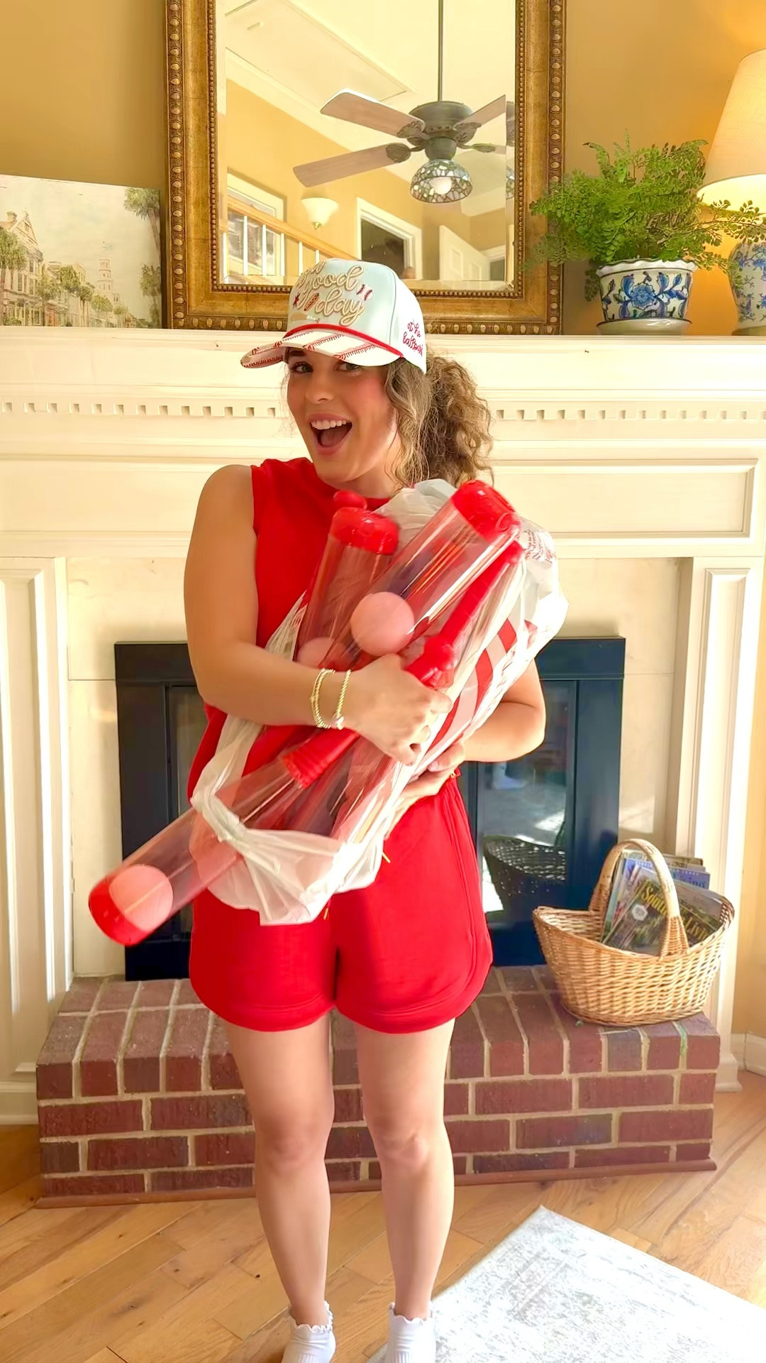 outfit details, how cute are these team baseball snacks!

The baseball bats are $3 each from the target dollar section 