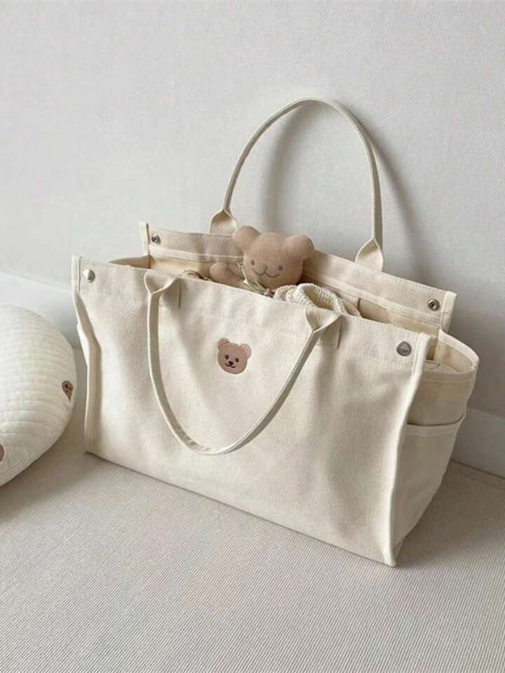 Ladies' Large Capacity Tote Bag With Bear Pattern | SHEIN