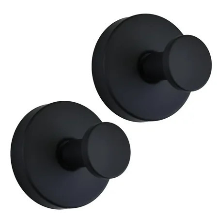 2 pcs Suction Cup Hooks for Shower No-Drill Bathroom Hooks for Towels, Robes, Loofah Mountable on Bathroom Walls, Kitchen, Glass, Mirrors, Tile and Smooth,Non-Porous Surfaces | Walmart (US)