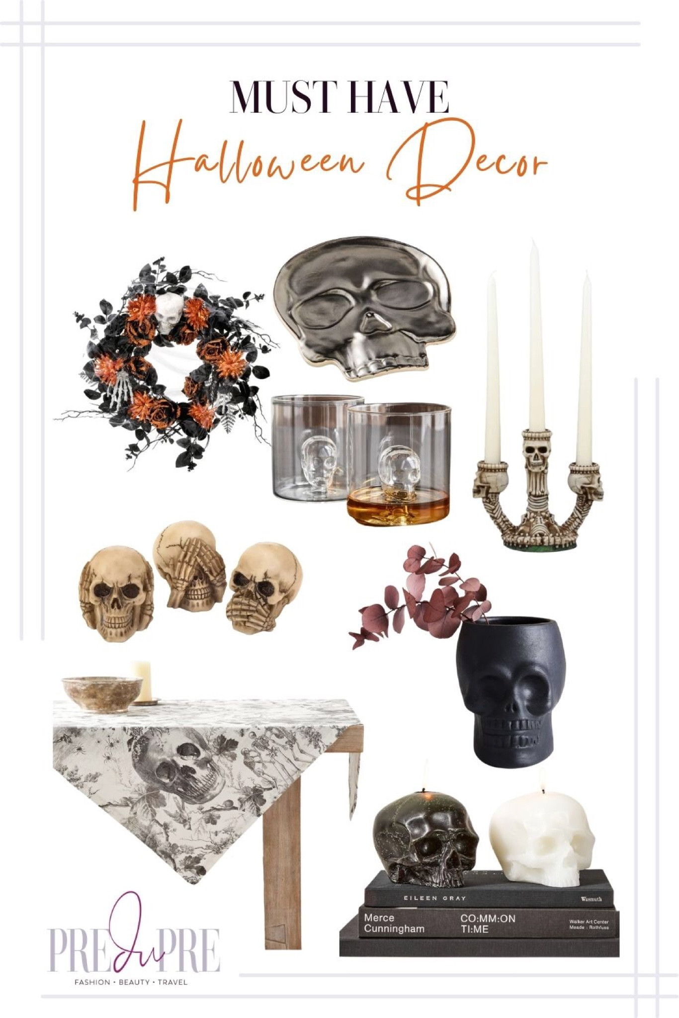 Deck out your home to be the spookiest (or cutest one too) on the block with these 5 must have Halloween decor ideas. Read more at www.predupre.com

Halloween, Halloween decor, spooky decor, skulls, skull decor

#LTKSeasonal #LTKHalloween #LTKstyletip