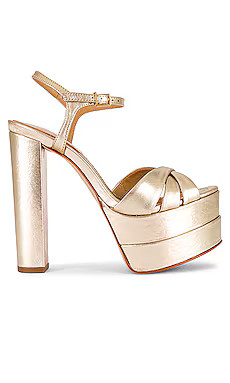 Schutz Keefa High Platform in Gold from Revolve.com | Revolve Clothing (Global)