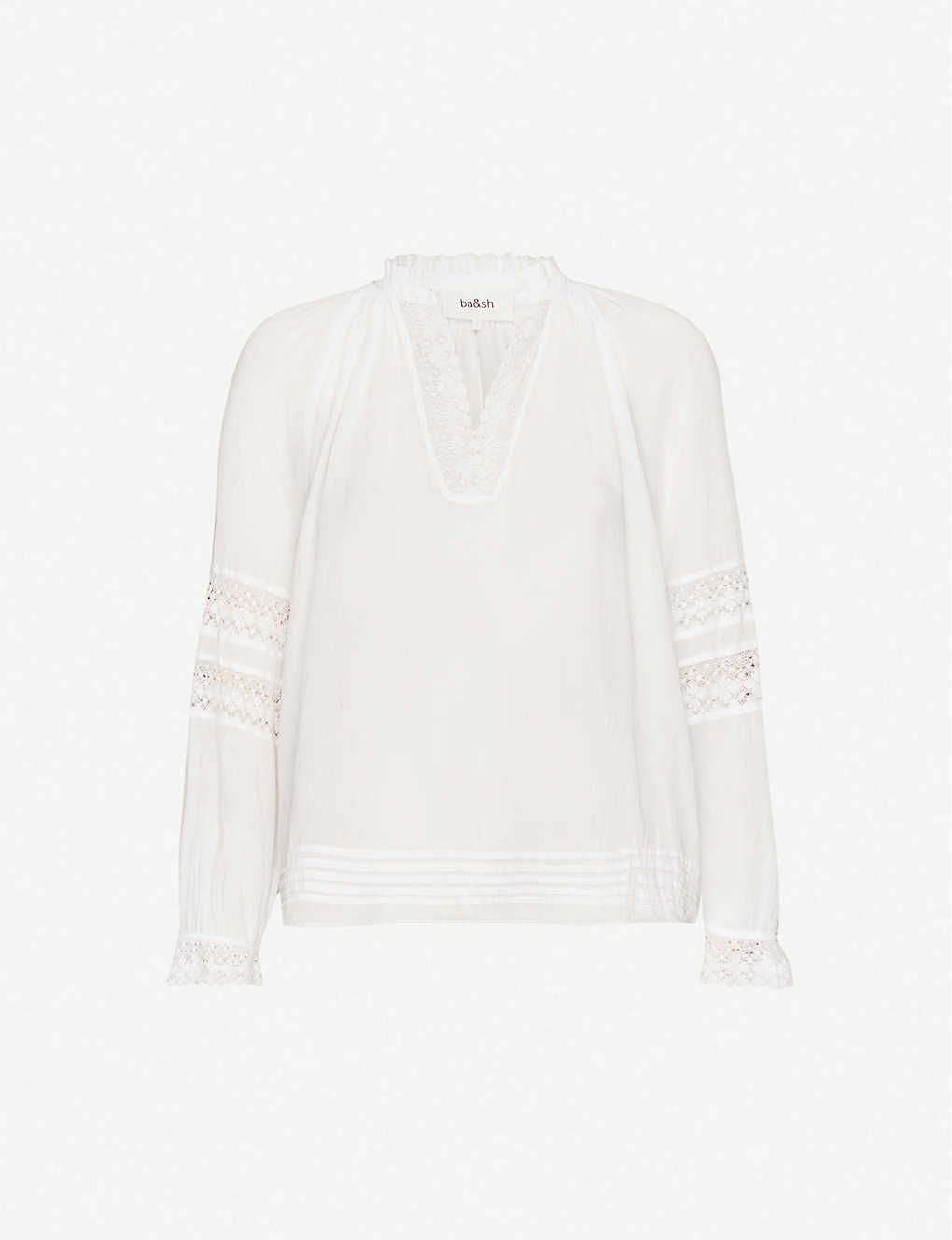 Stella V-neck cotton blouse | Selfridges
