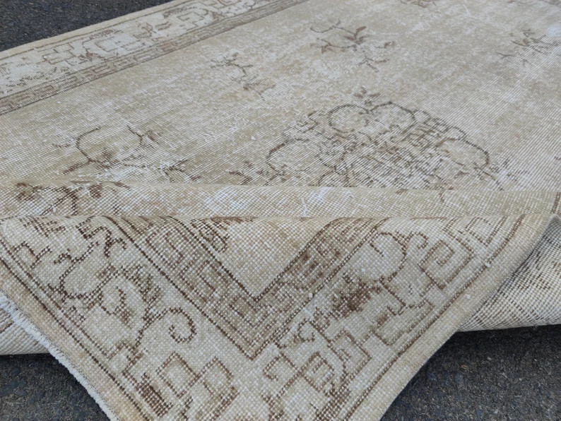 neutral oushak rug 5x8- Turkish vintage area rug- bohemian decor rug- neutral oriental rug- ousha... | Etsy (US)